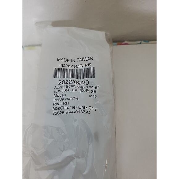 Set/4 For 94-97 Honda Accord Door Handles Black Interior Front Rear Right Left - Picture 9 of 12
